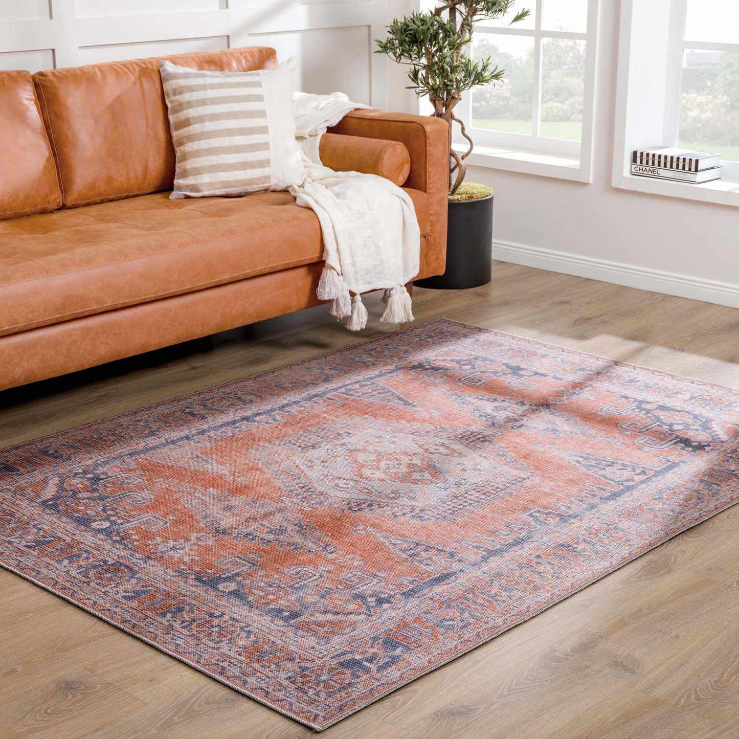 Taber Burnt Orange Persian Style Rug