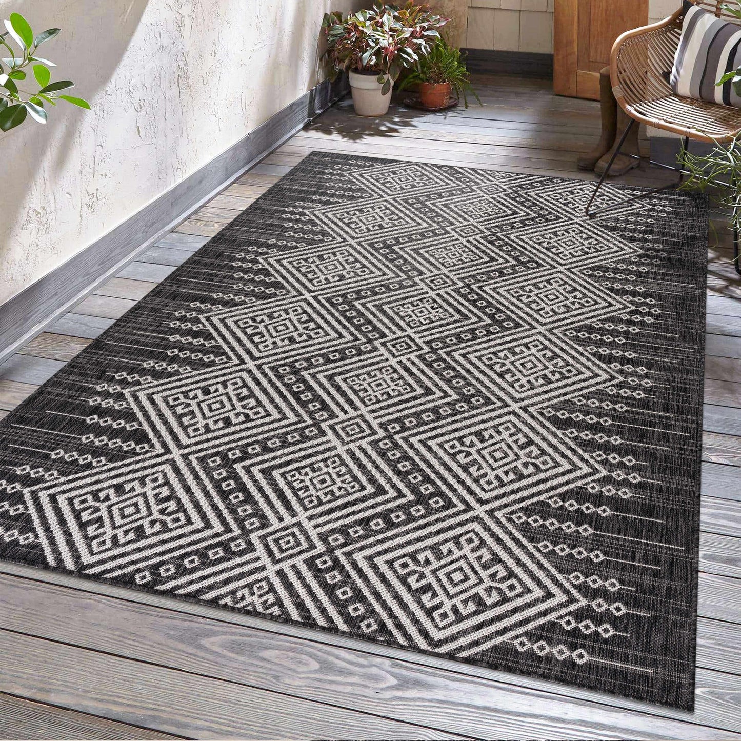 Frankville Black&White All Over Performance Rug