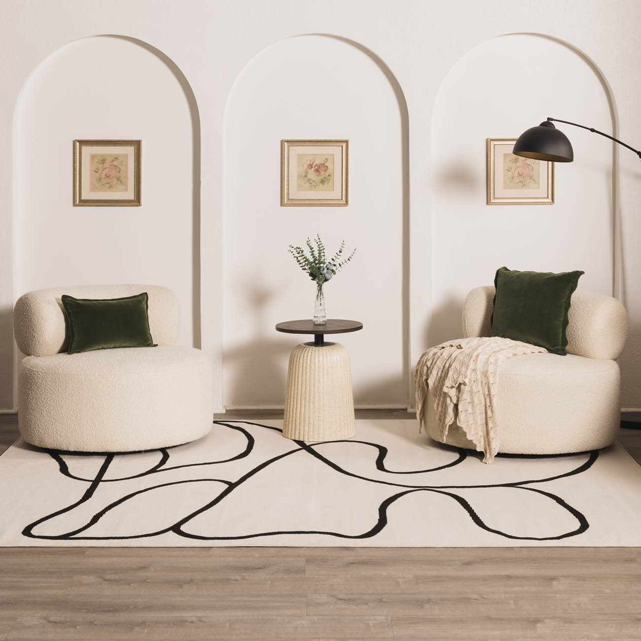 Eilir Modern Low Profile Boho Rug