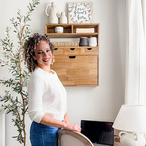 Rustic Oak Wood Fold Down Shelf