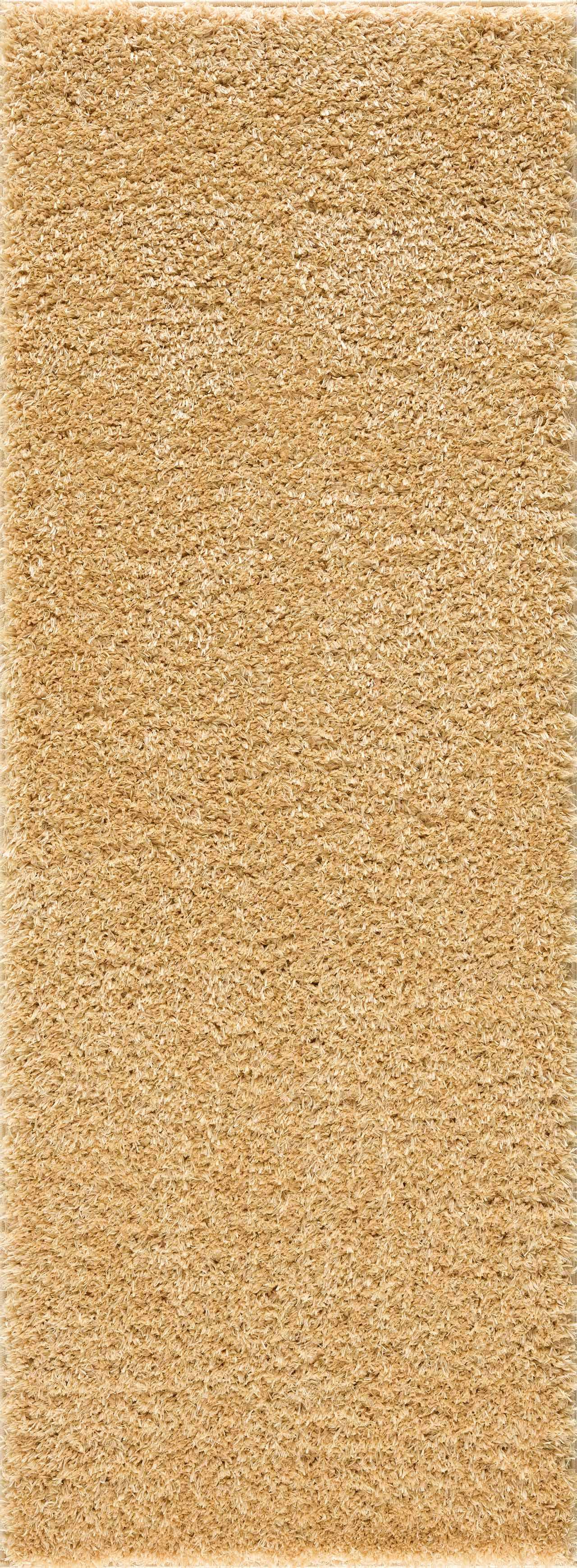 Faina Gold Yellow Washable Shag Rug