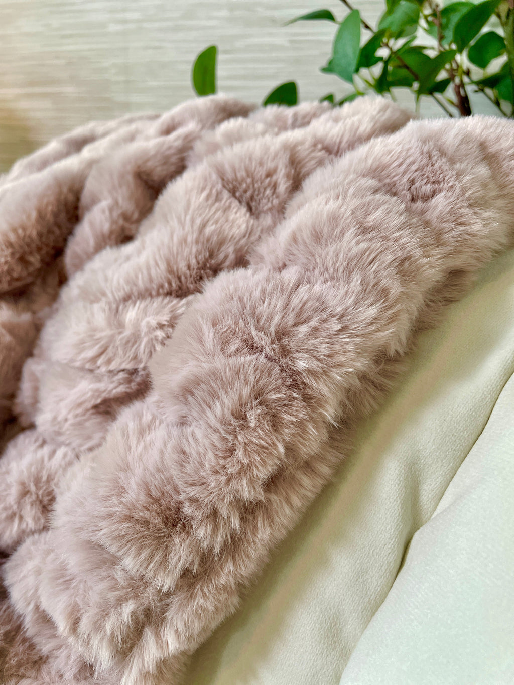 Blush Faux Fur Blanket - Large: 60"x72"