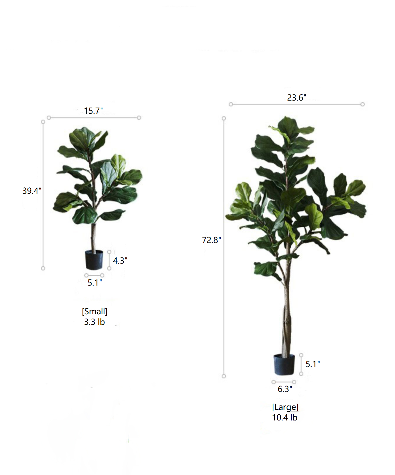 Artificial Tree Fiddle Leaf Tree In Pot