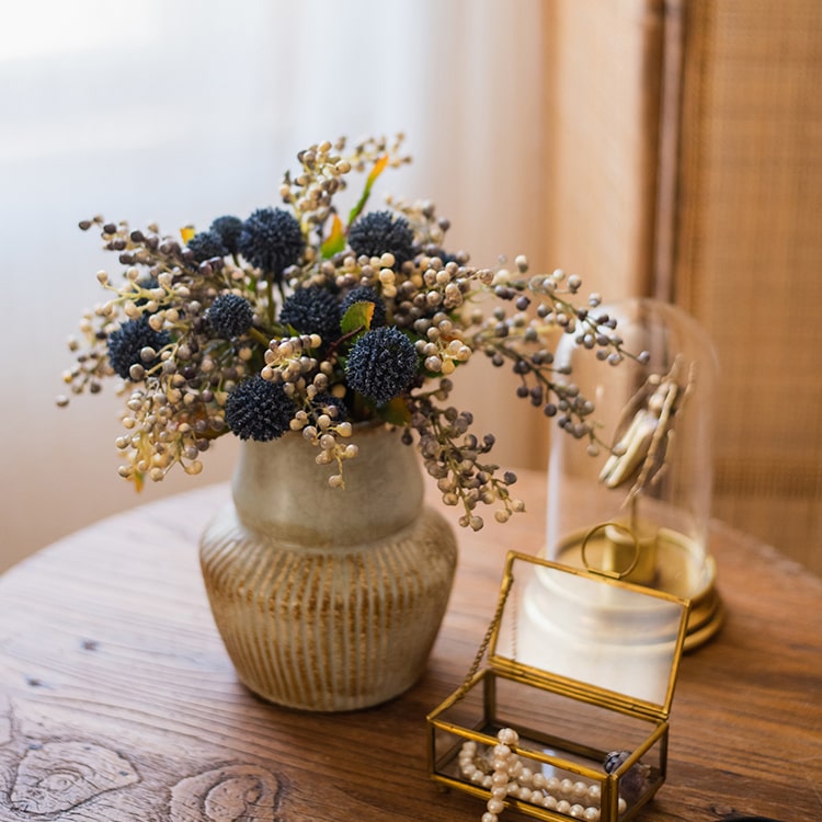 Faux Plant Linden Dilatatum Stem 17" Tall