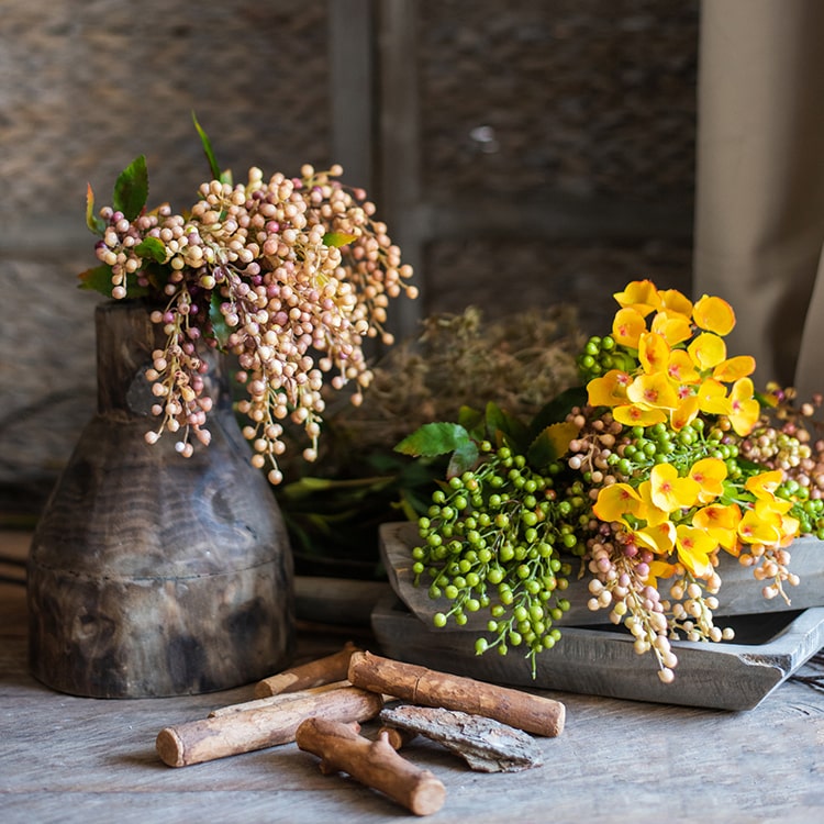 Faux Plant Linden Dilatatum Stem 17" Tall