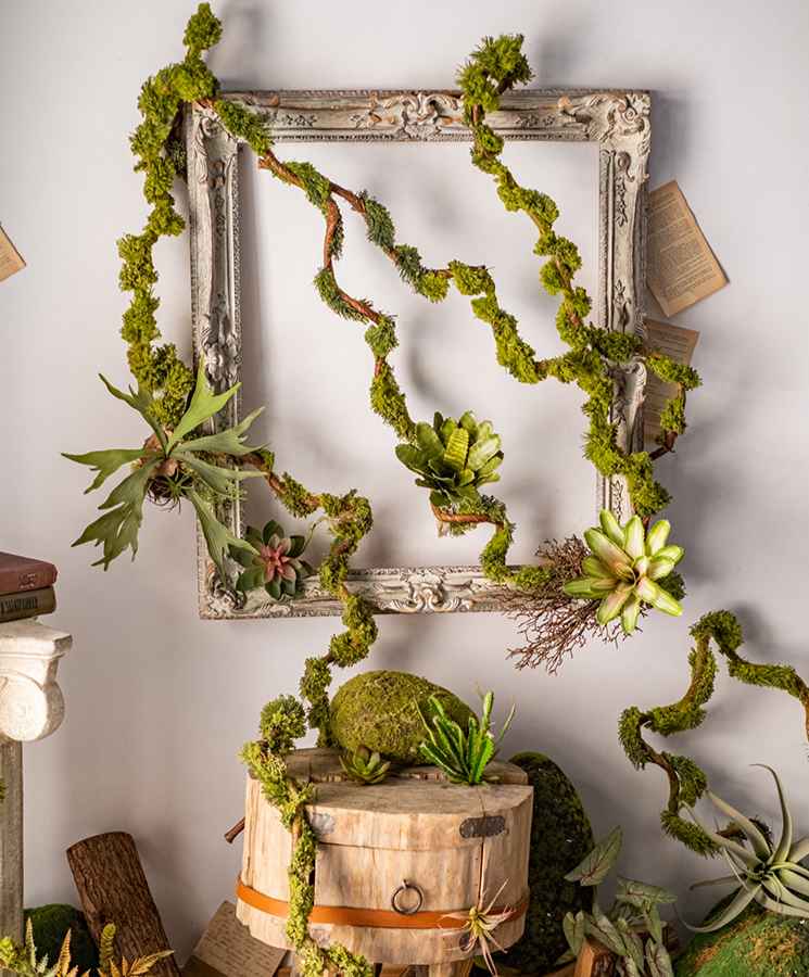 Artificial Moss Rattan Vine