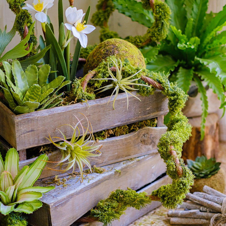 Artificial Moss Rattan Vine