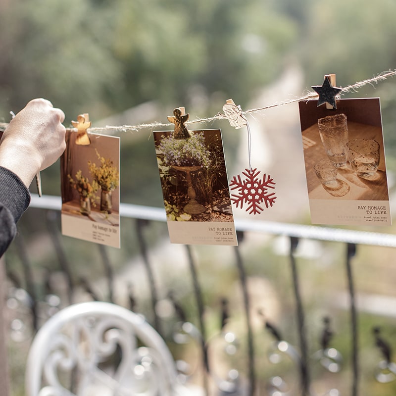 Christmas Wood Clips Randomly Picked Set of 3 Total 18 Pieces