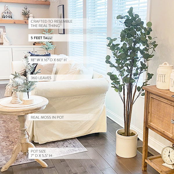 Tall Lifelike Potted Tree