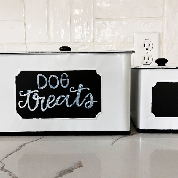 Customizable Metal Kitchen Canisters, Set of Three