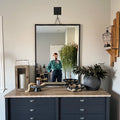 51 Inch Matte Black Hanging Mirror