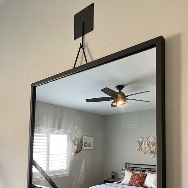 51 Inch Matte Black Hanging Mirror