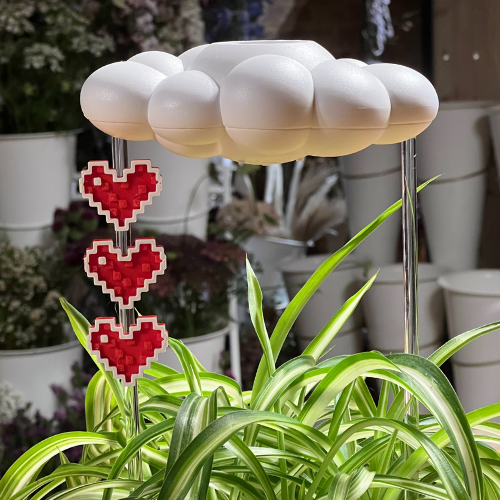 Original Dripping Rain Cloud with Pixel Heart Charm Set