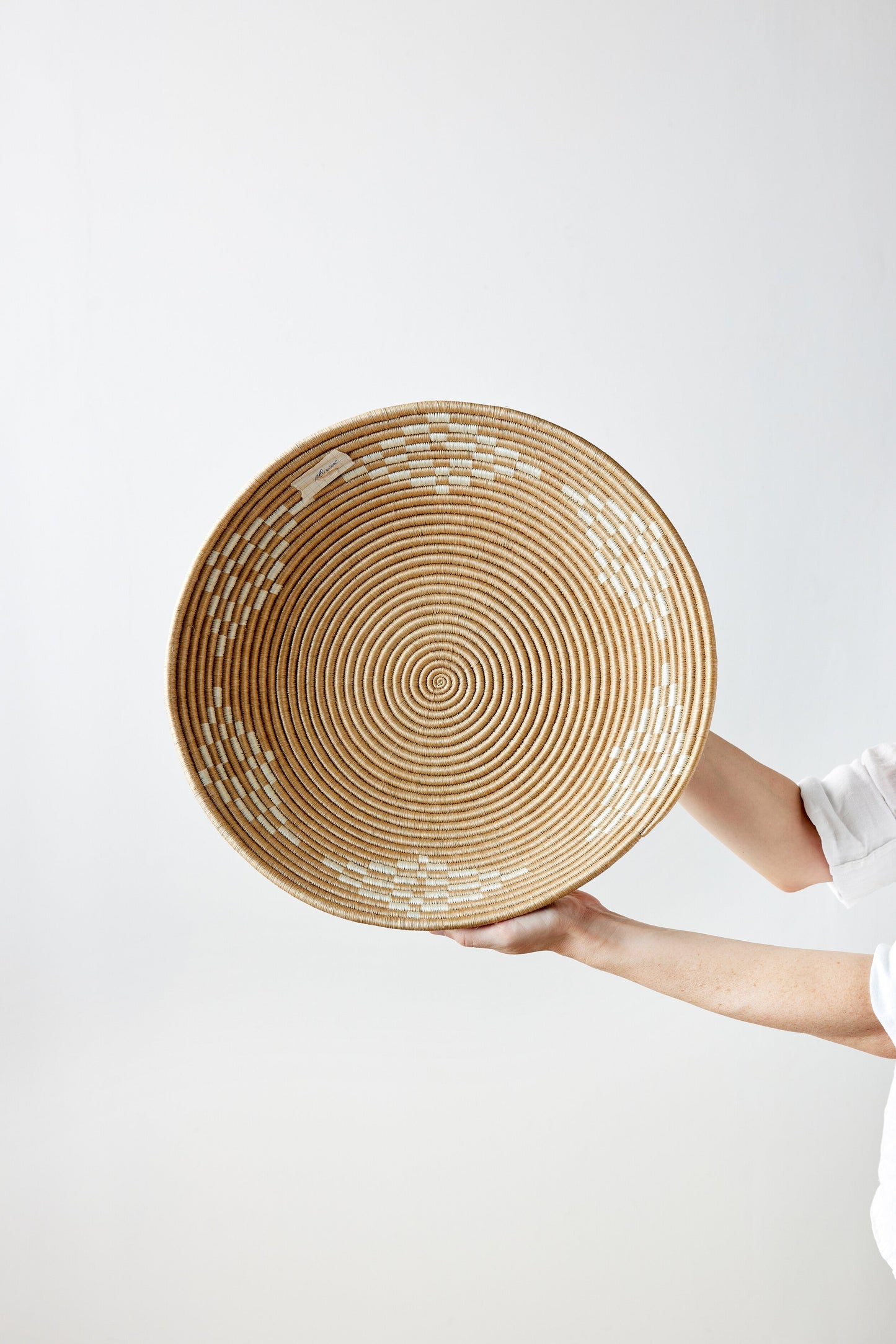 Blonde Rwanda Ivory Diamond Wall Basket