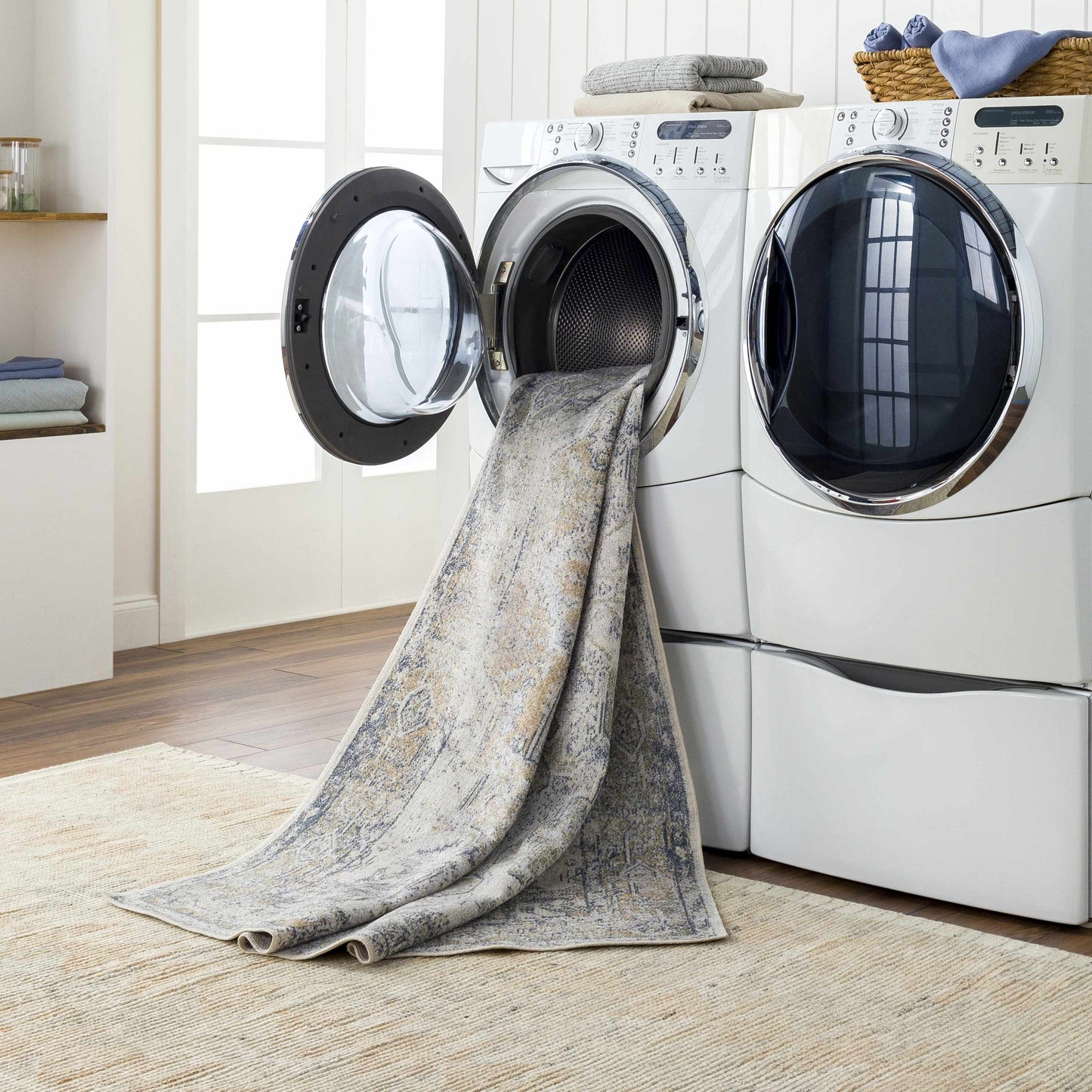 Hera Olive Boutique Washable Rug