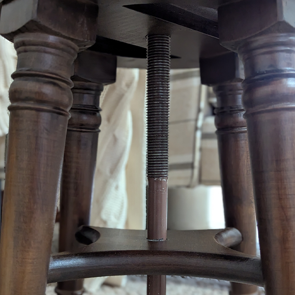 Adjustable Swivel Wooden Side Table