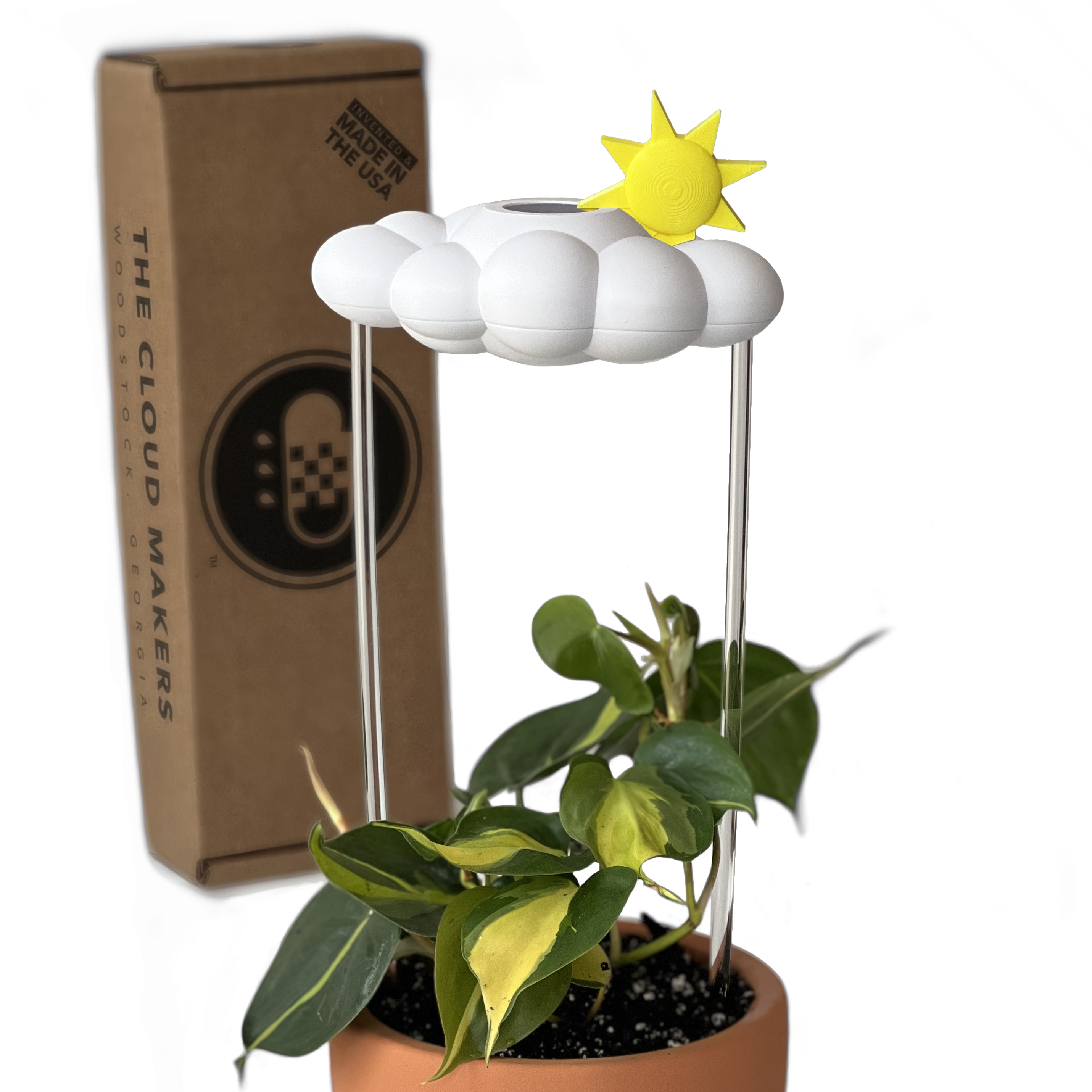 Original Dripping Rain Cloud with Sun Charm