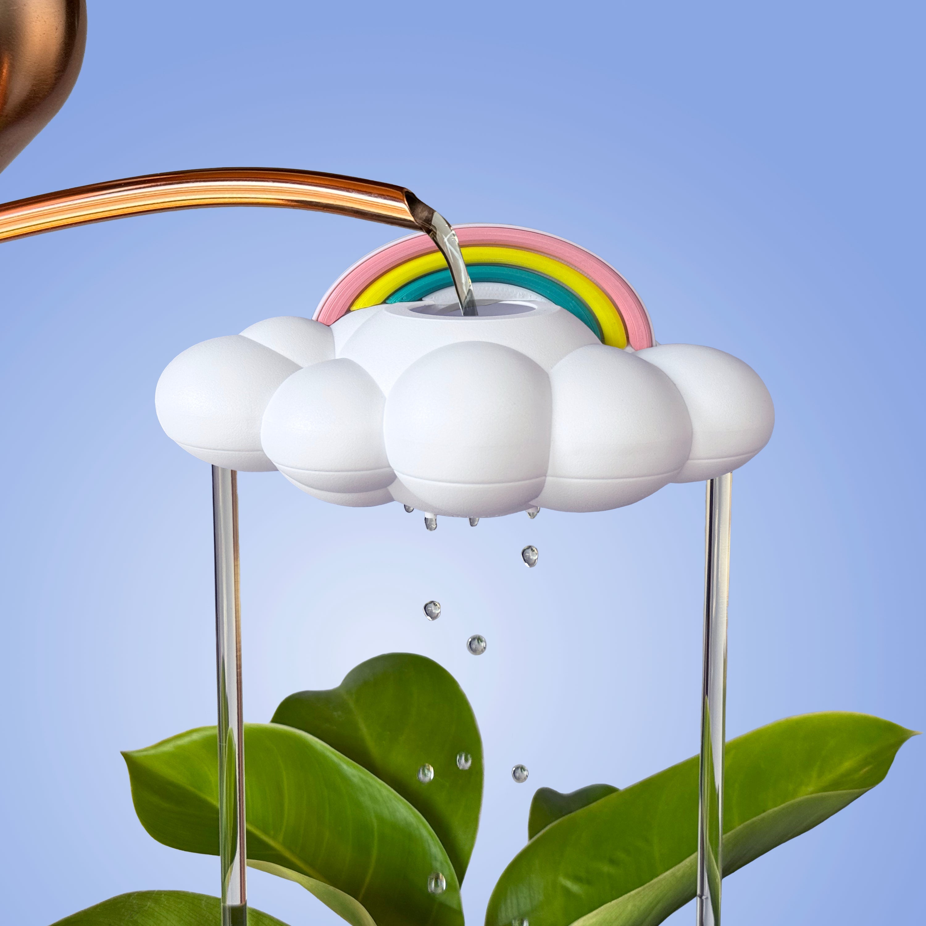 Original Dripping Rain Cloud with Pastel Rainbow Charm