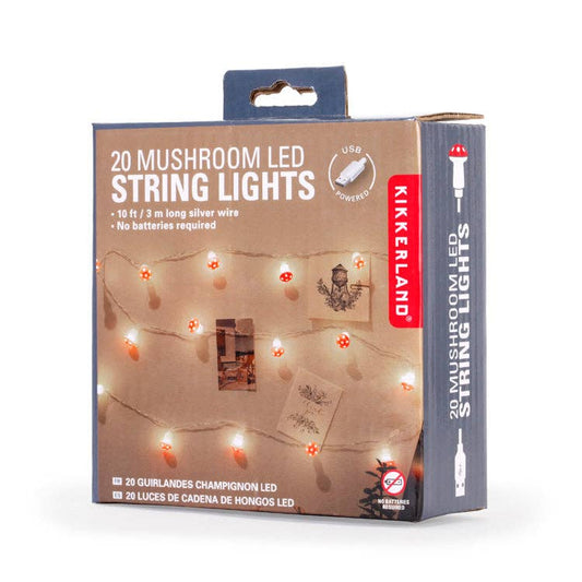 20 Mushroom LED String Lights