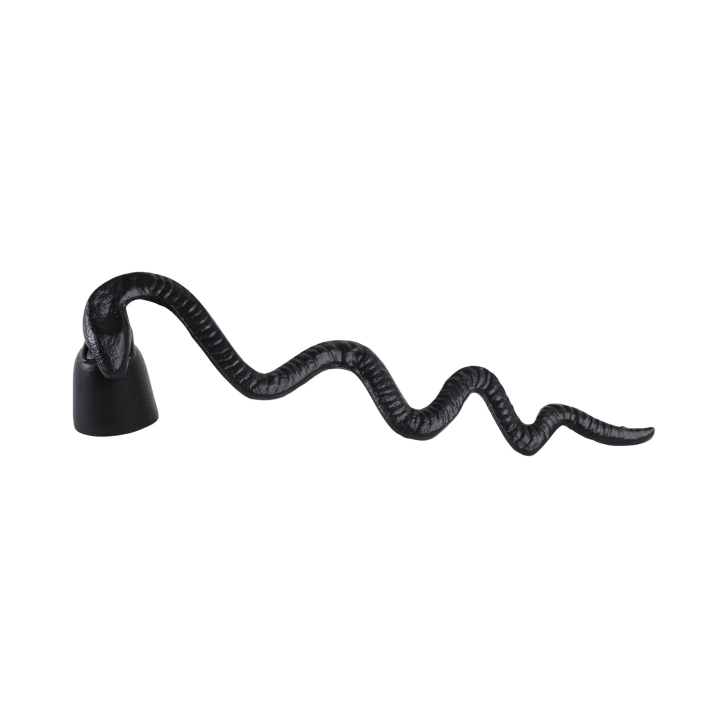 Metal Modern Snake Figurine Candle Snuffer - Black, 11 in.