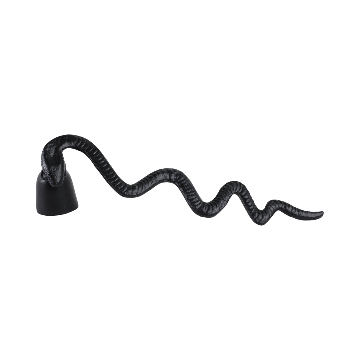 Metal Modern Snake Figurine Candle Snuffer - Black, 11 in.