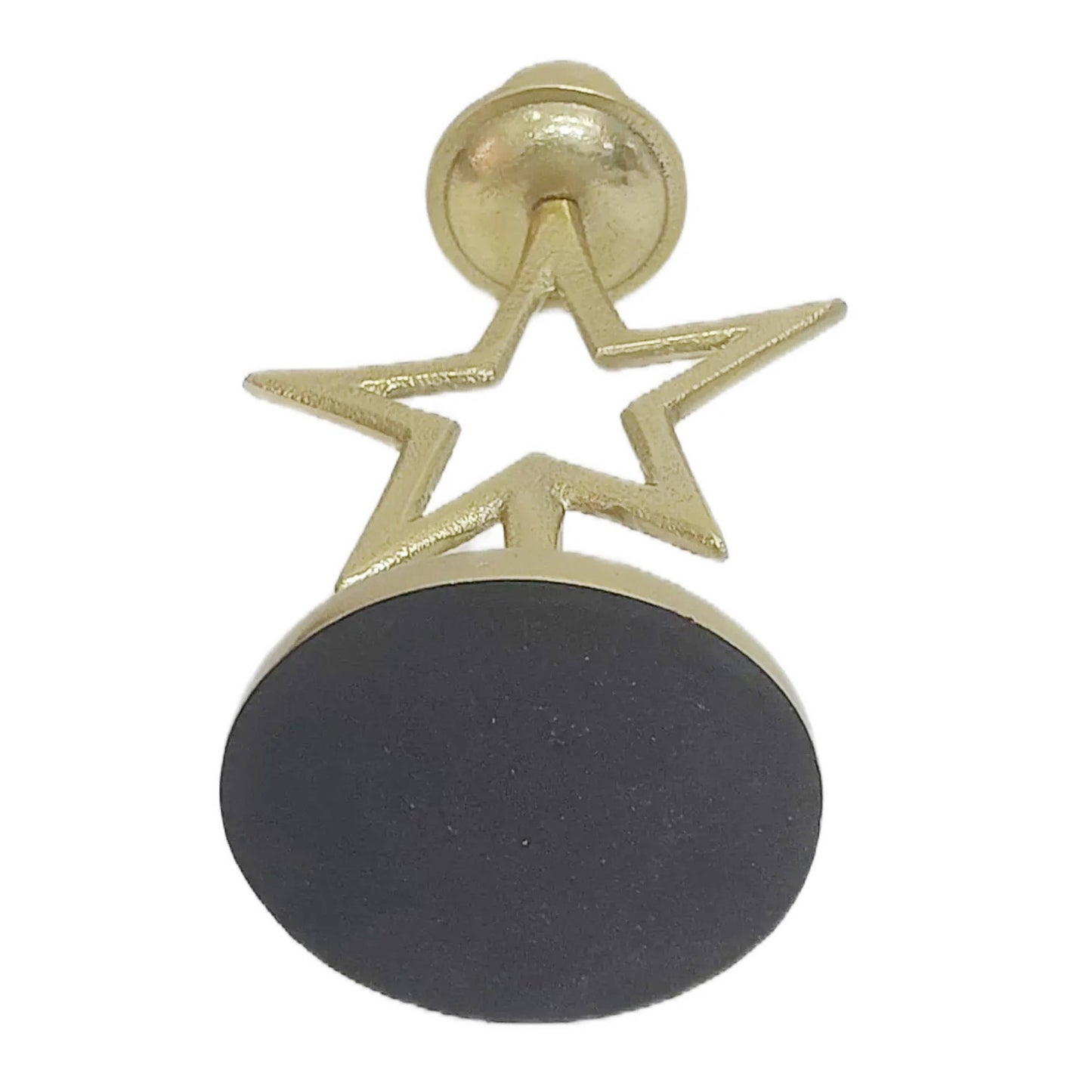 Aluminum Boho Cut-Out Star Taper Holder - Gold, 9 in.