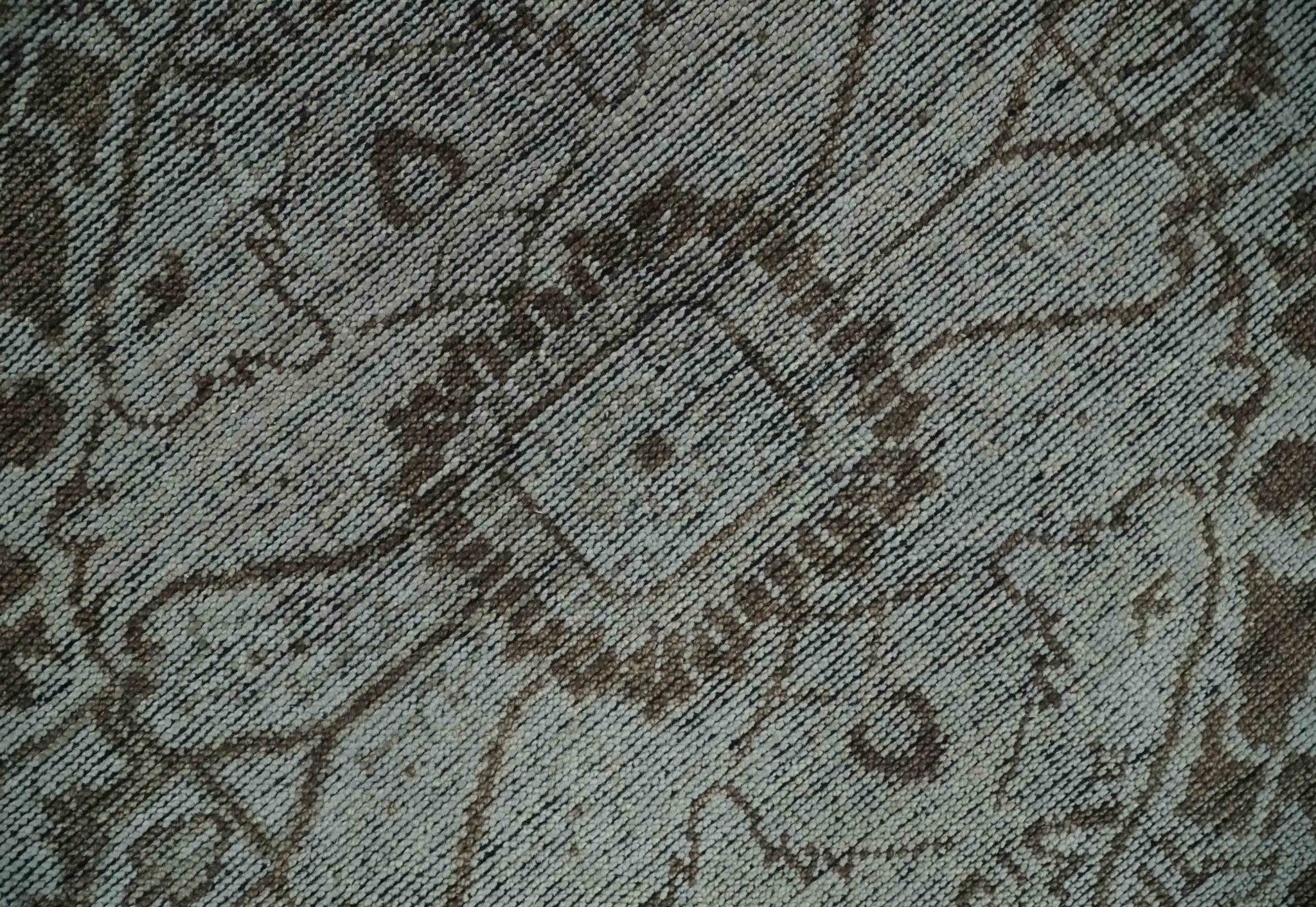Antique Design Traditional Heriz Medallion Silver, Charcoal and Brown Hand Knotted 8x10 wool area Rug
