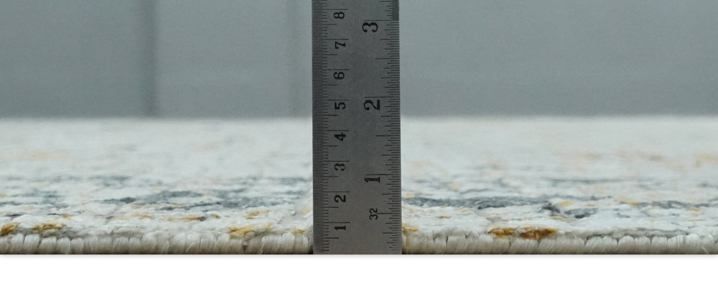 Antique look Aqua, Gold and Charcoal Hand Knotted Carved Texture Traditional Oriental Oushak 8x10 wool Area Rug