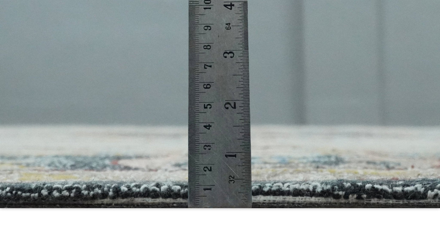 Antique Style Beige and Charcoal Aubusson design Hand Tufted 8x10 wool Area Rug