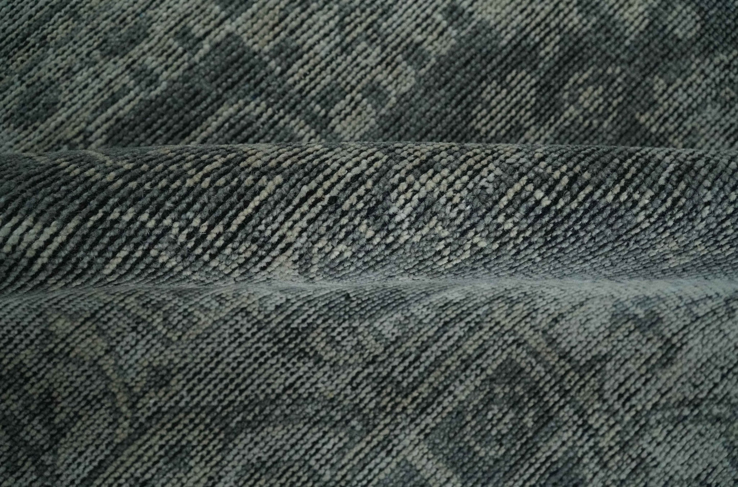 Antique Style Charcoal and Silver Traditional Heriz Medallion 8x10 wool Area Rug