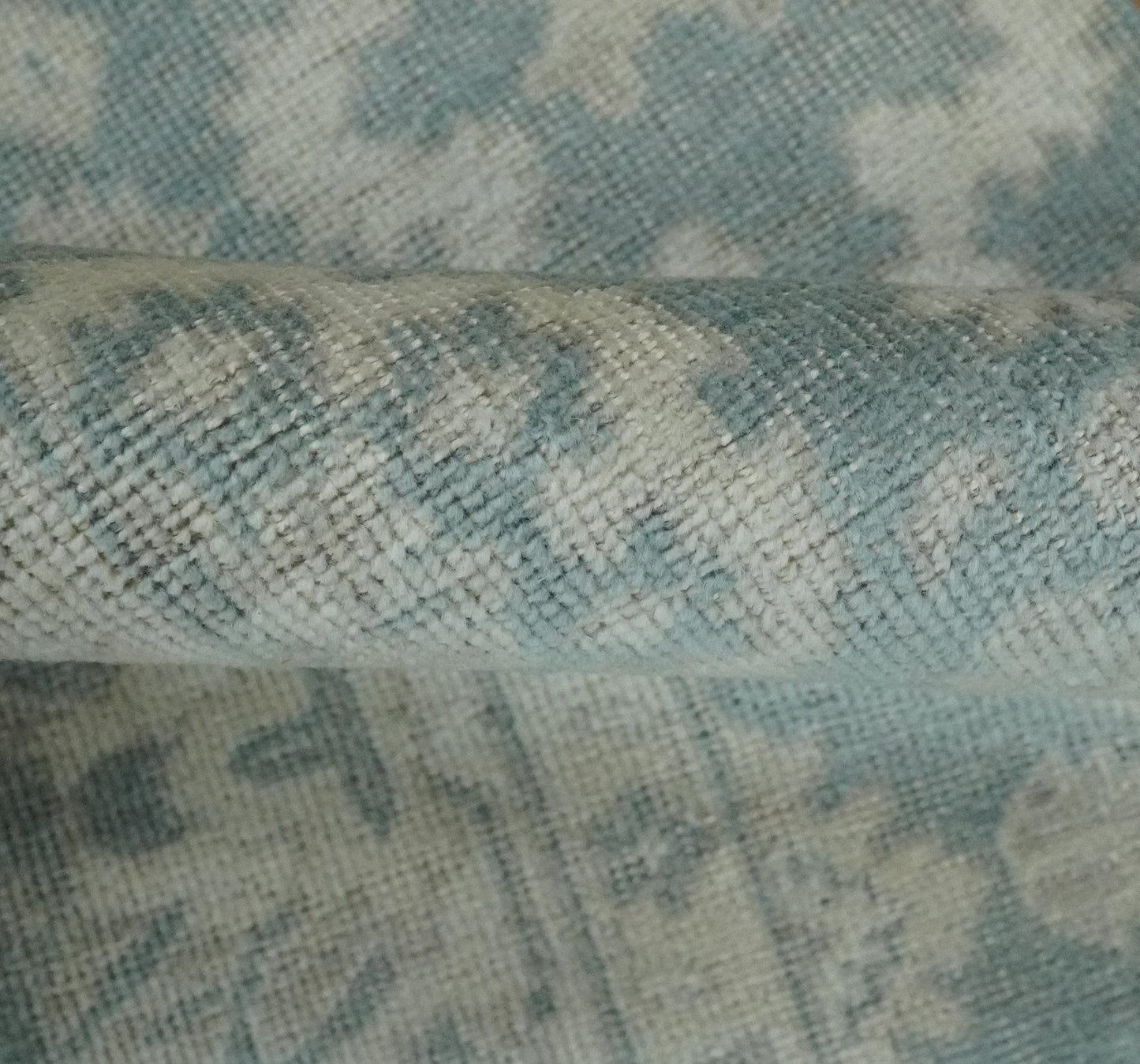 Antique Style Ivory and Gray Hand Knotted Traditional Oushak 2x4 wool Bedside Rug