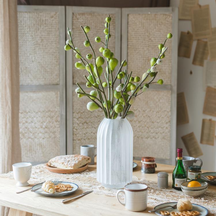 Artificial Fig Fruit Stem 30" Tall Silk Branch