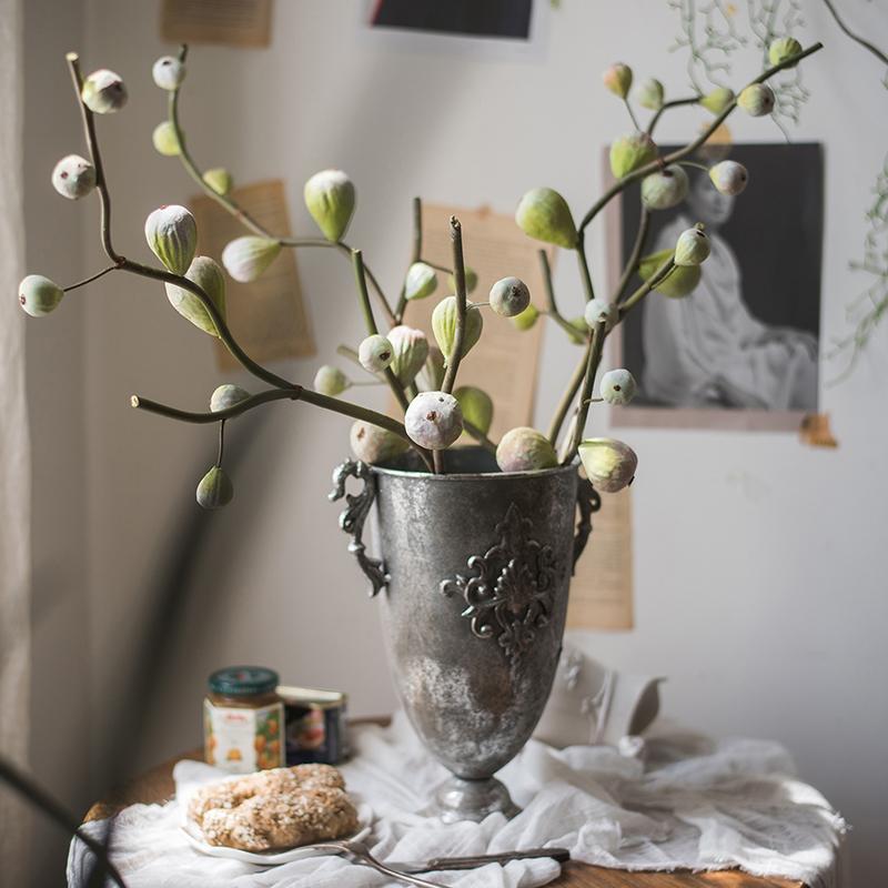 Artificial Fig Fruit Stem 30" Tall Silk Branch