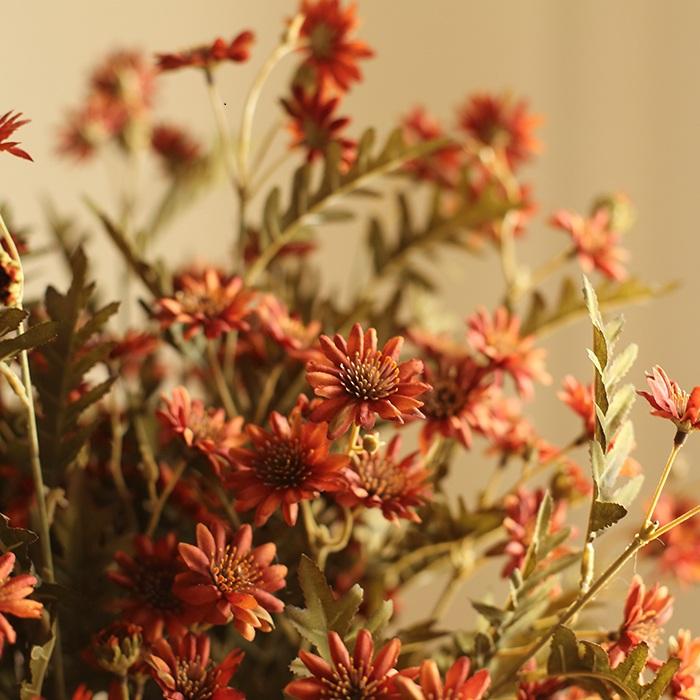 Faux Silk Artificial Flower Chrysanthemum Stem in Various Colors 34" Tall