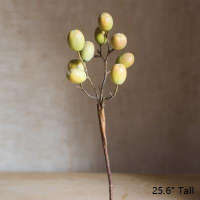 Artificial Fruit Pipa Fruit Stem 26" Tall Silk Plant