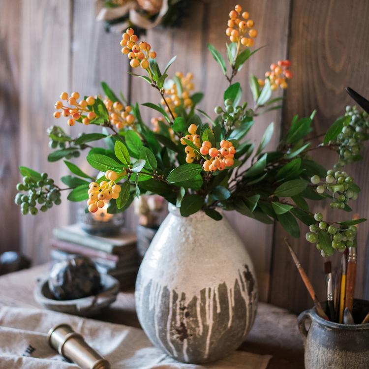 Artificial Gooseberry Fruit Stem 26" Tall