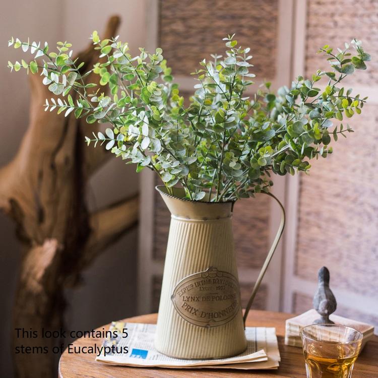 Artificial Faux Plant Eucalyptus Stem Green 26" Tall