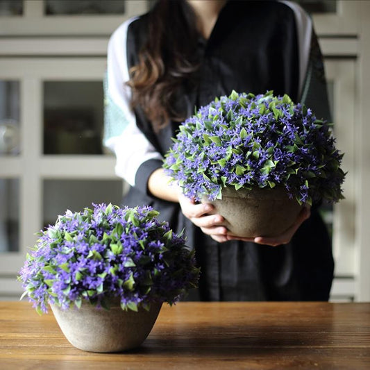 Artificial Purple Boxwood Topiary