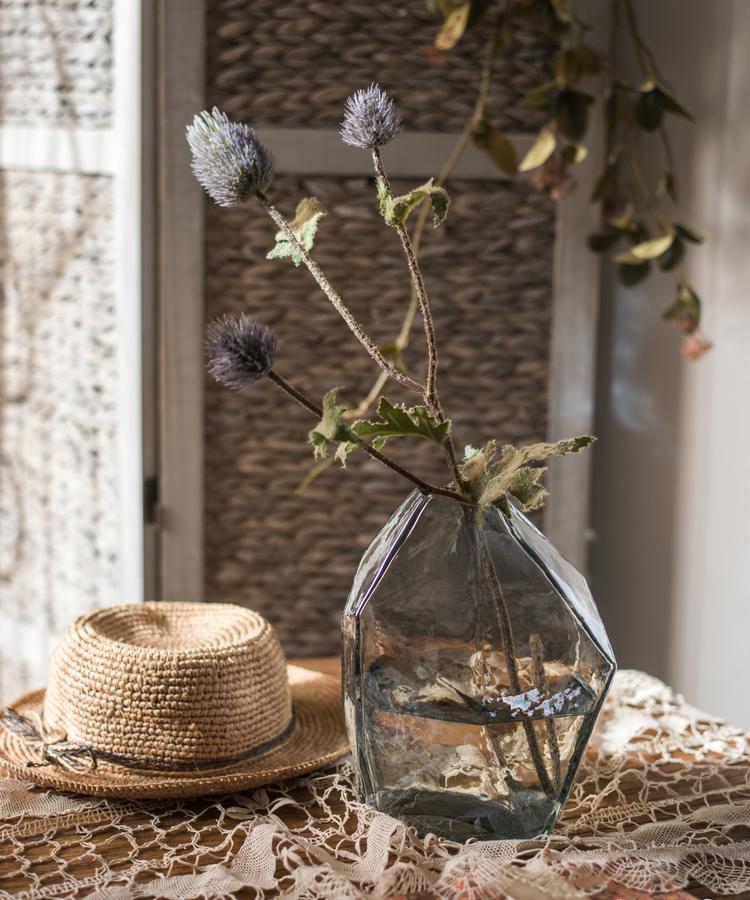 Faux Silk Artificial Thistle Flower Stem 26" Tall