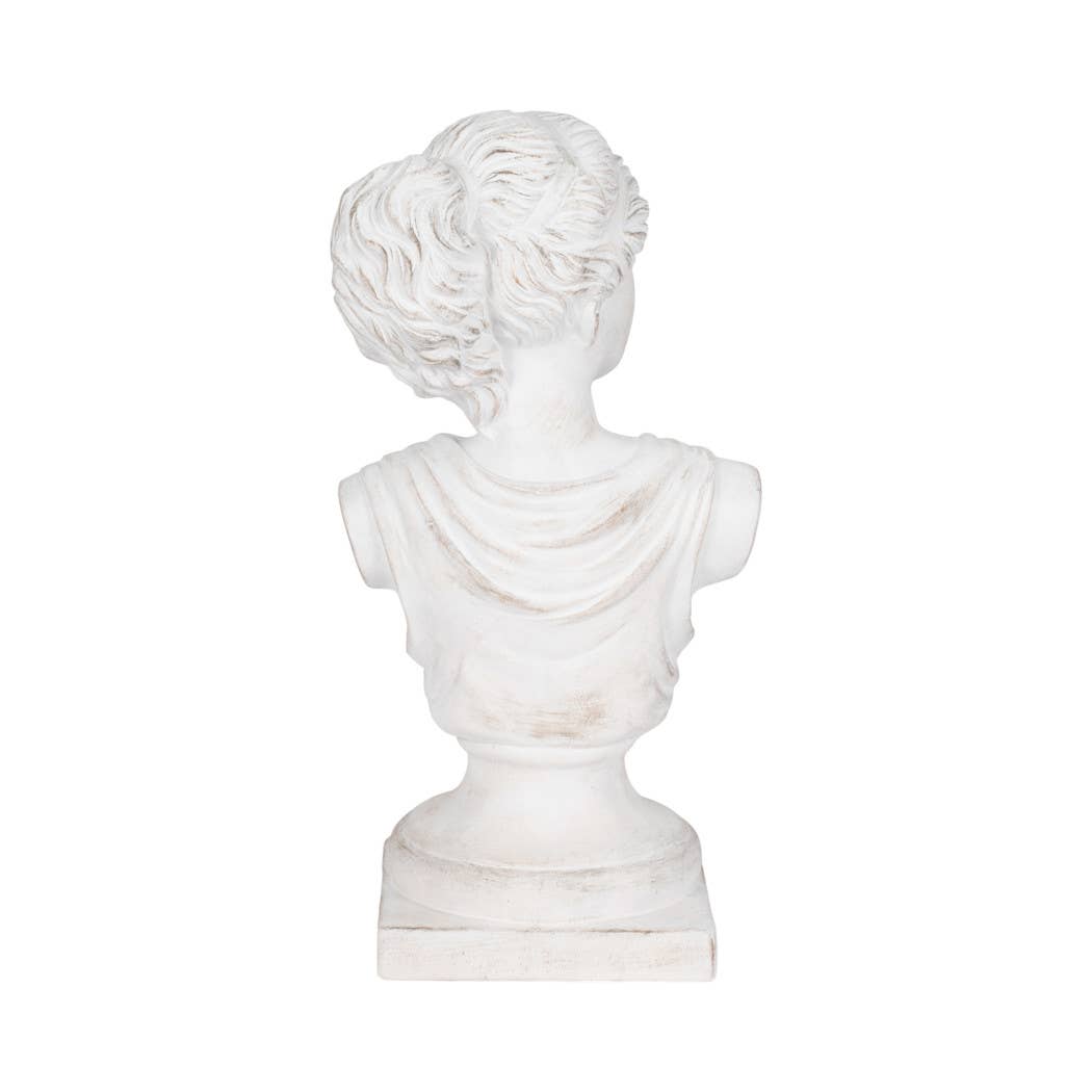 Resin Grecian Venus Bust Sculpture Decor - White, 20 in.