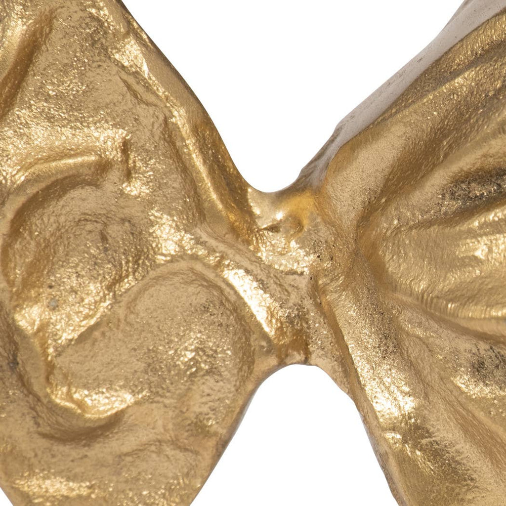 Gold 9 in. Metal Modern Solid Wrapped Candy Figurine