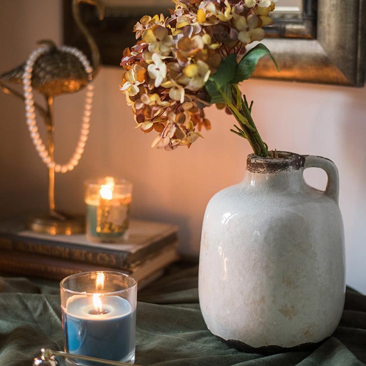 Binglie Glazed Pottery Vase with Single Handle