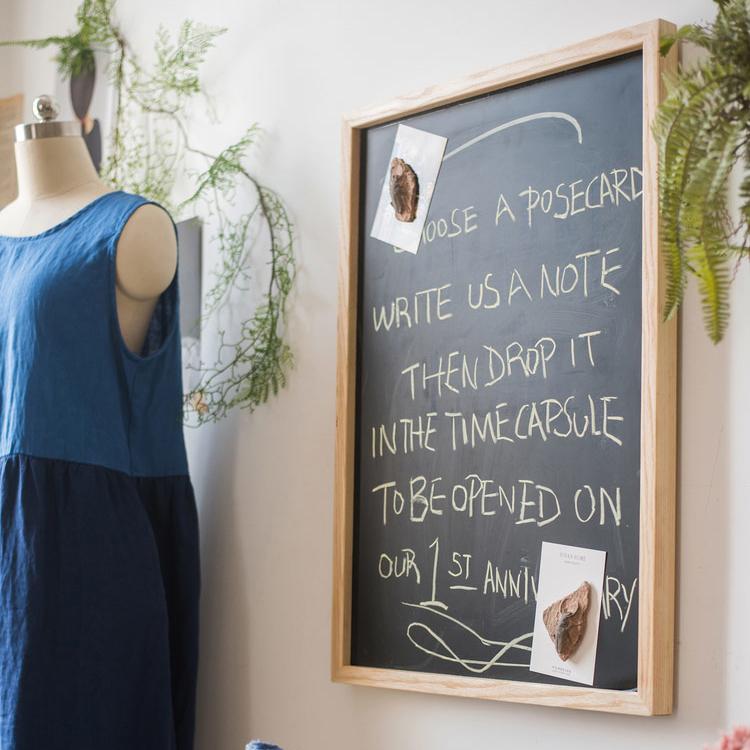 Black Magnetic Chalk Board with Solid Wood Frame