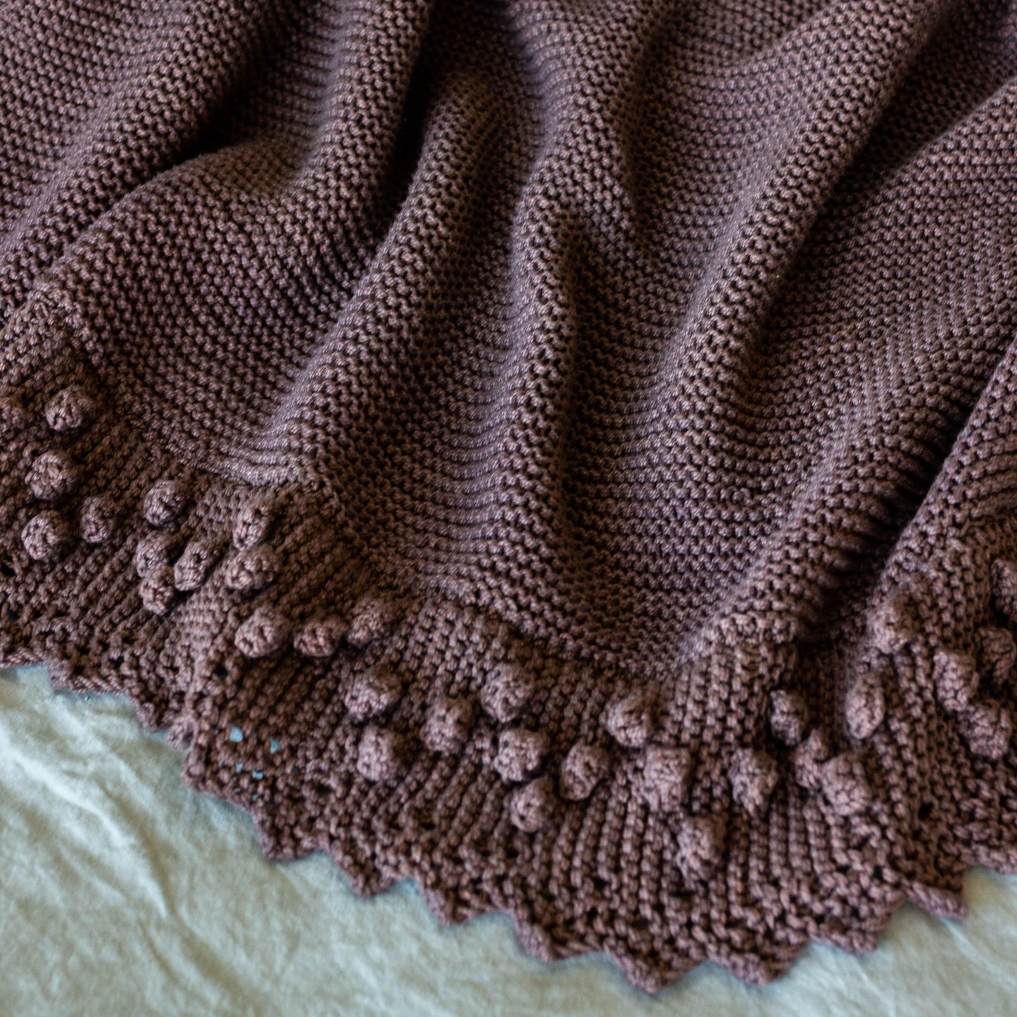 Bobble Lace Edged Eco-Cotton Throw