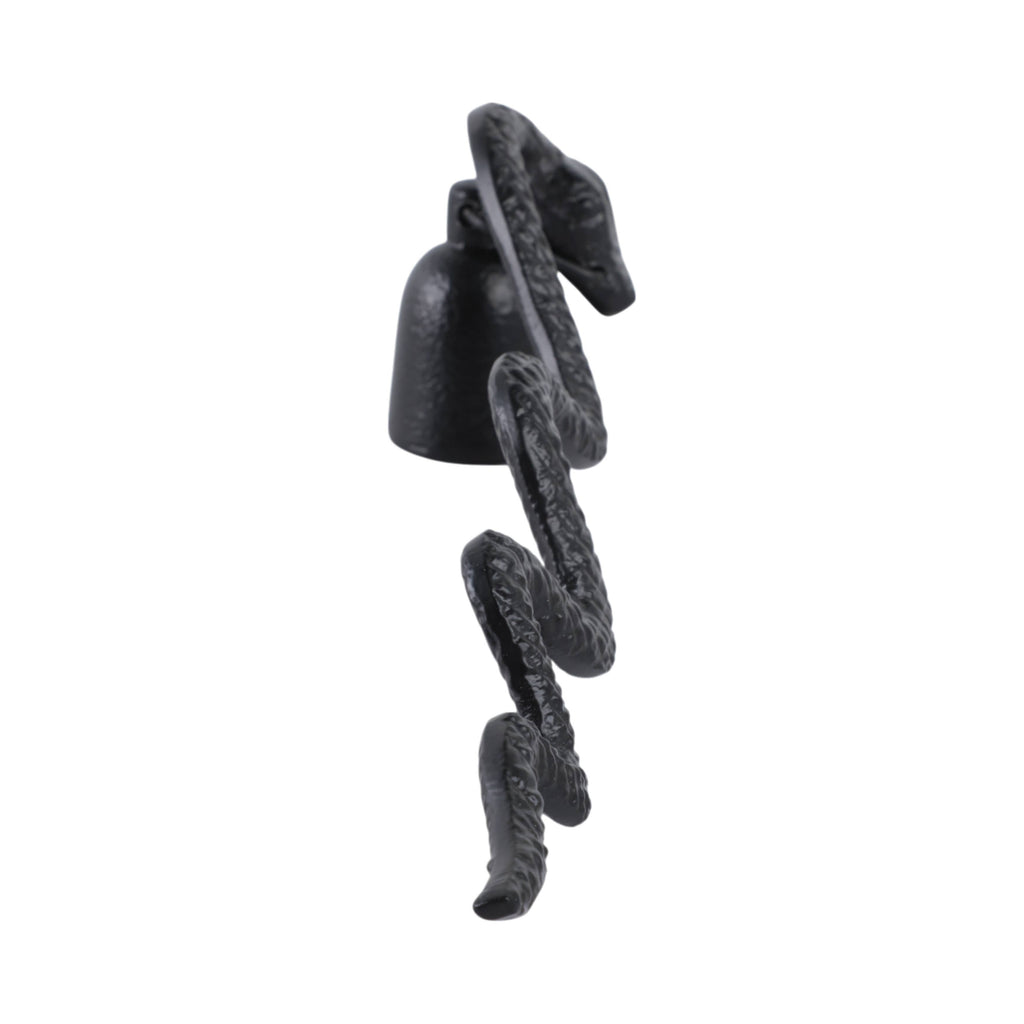 Metal Modern Snake Figurine Candle Snuffer - Black, 11 in.
