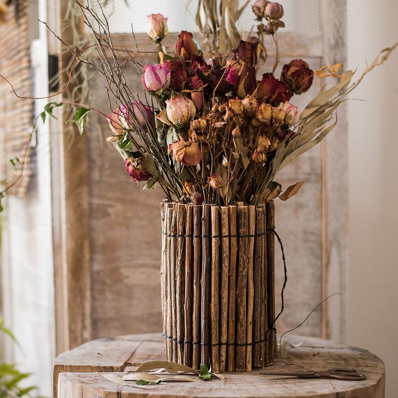 Calligraphy Brush Holder Rollup Wood Shades Rollup