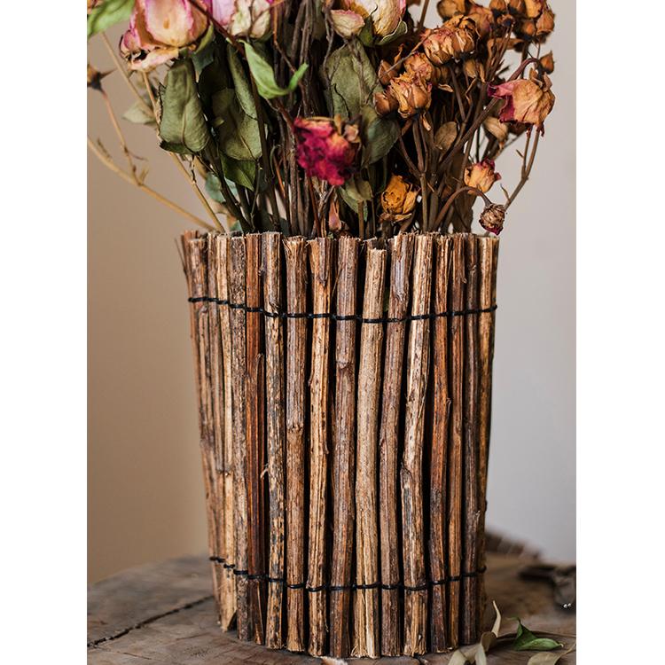 Calligraphy Brush Holder Rollup Wood Shades Rollup