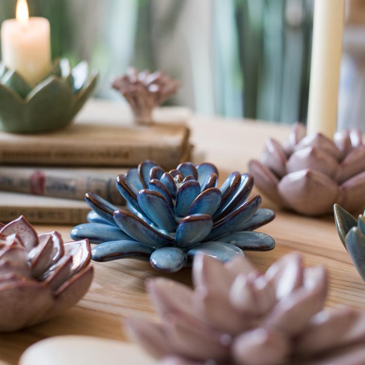 Ceramic Floral Table Accents