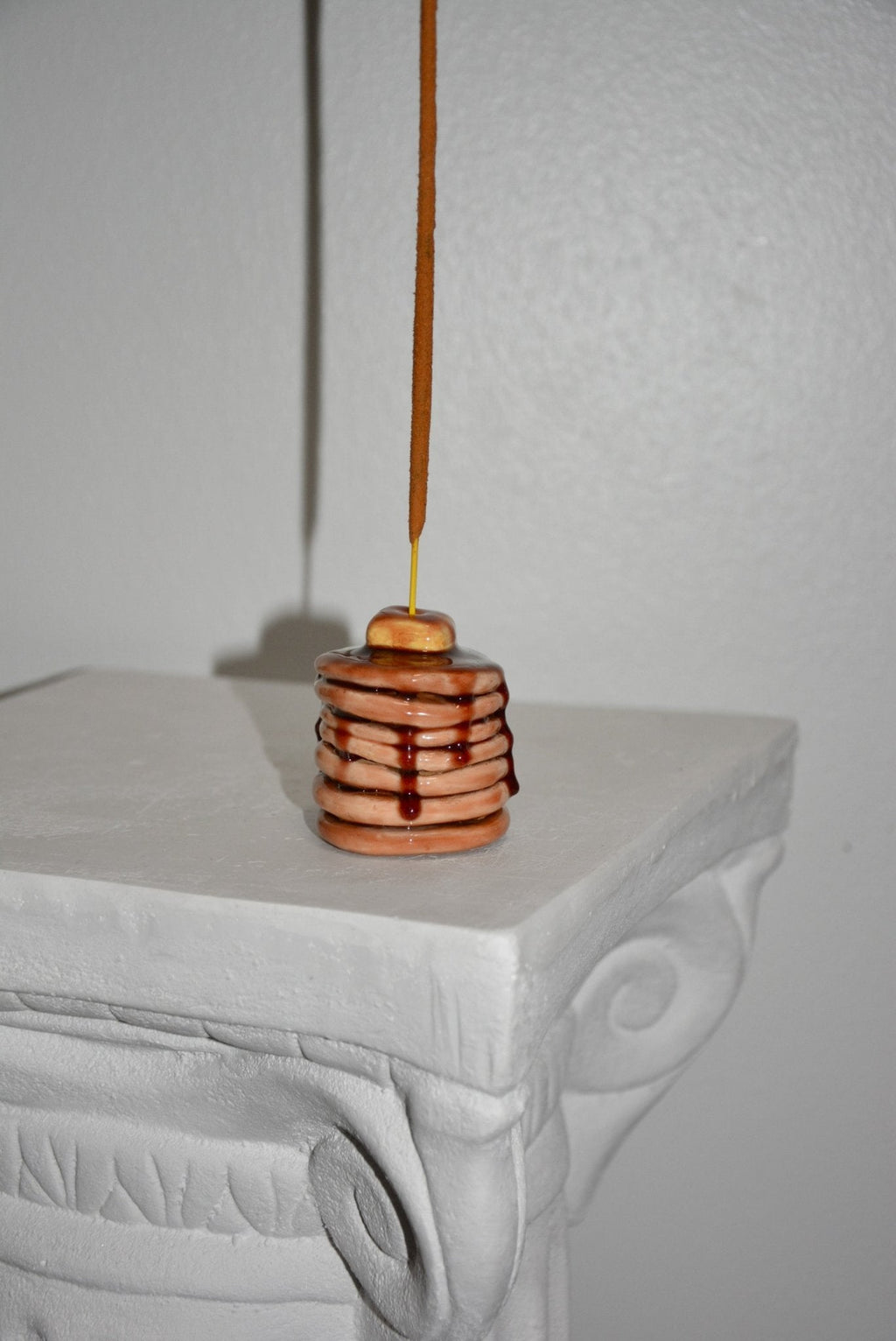 CERAMIC PANCAKE STACK INCENSE HOLDER