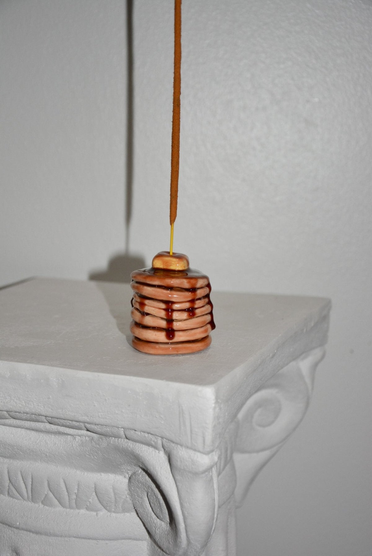 CERAMIC PANCAKE STACK INCENSE HOLDER